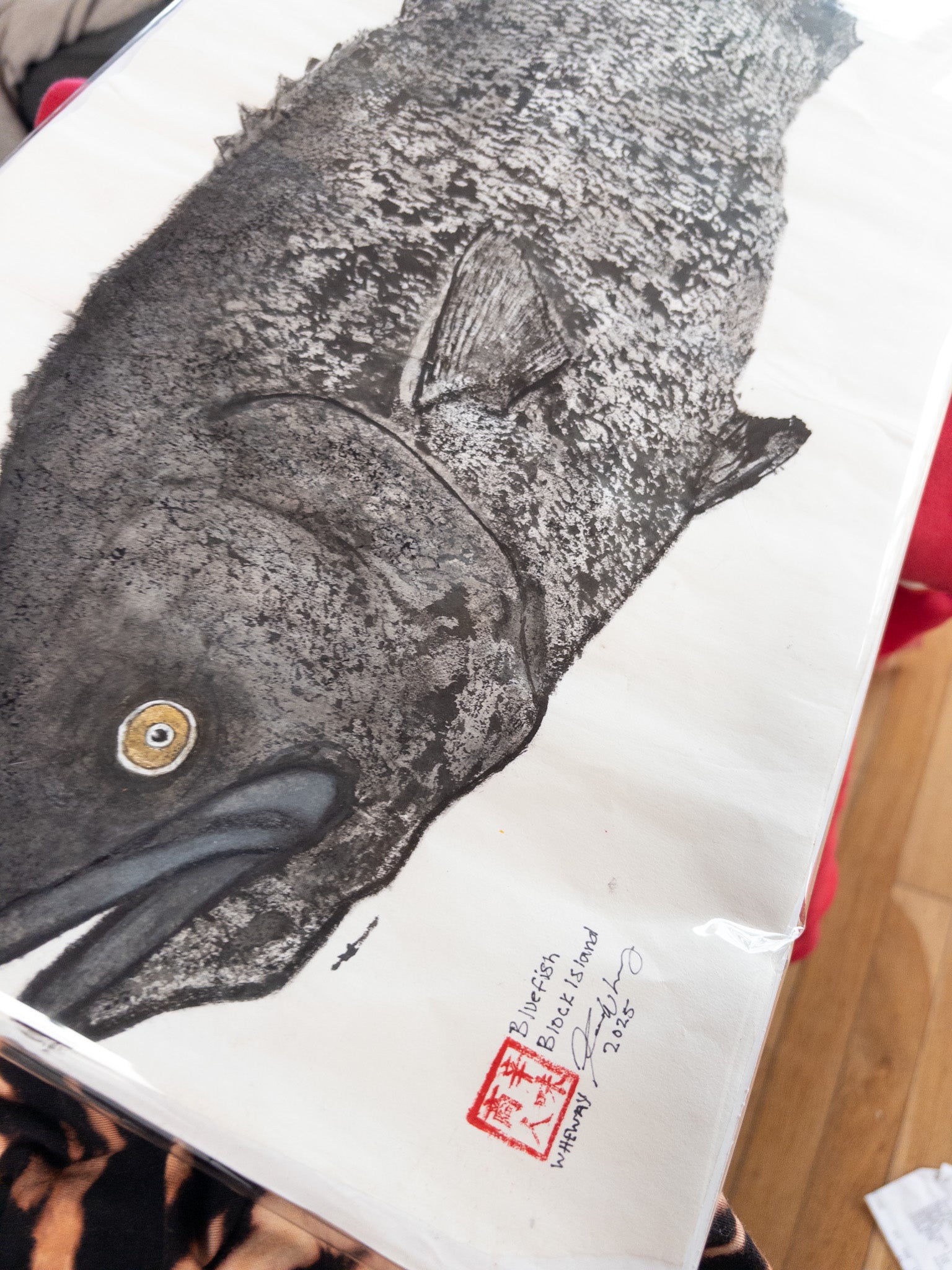 BlueFish Gyotaku Original