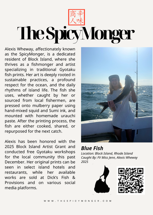 BlueFish Gyotaku Original