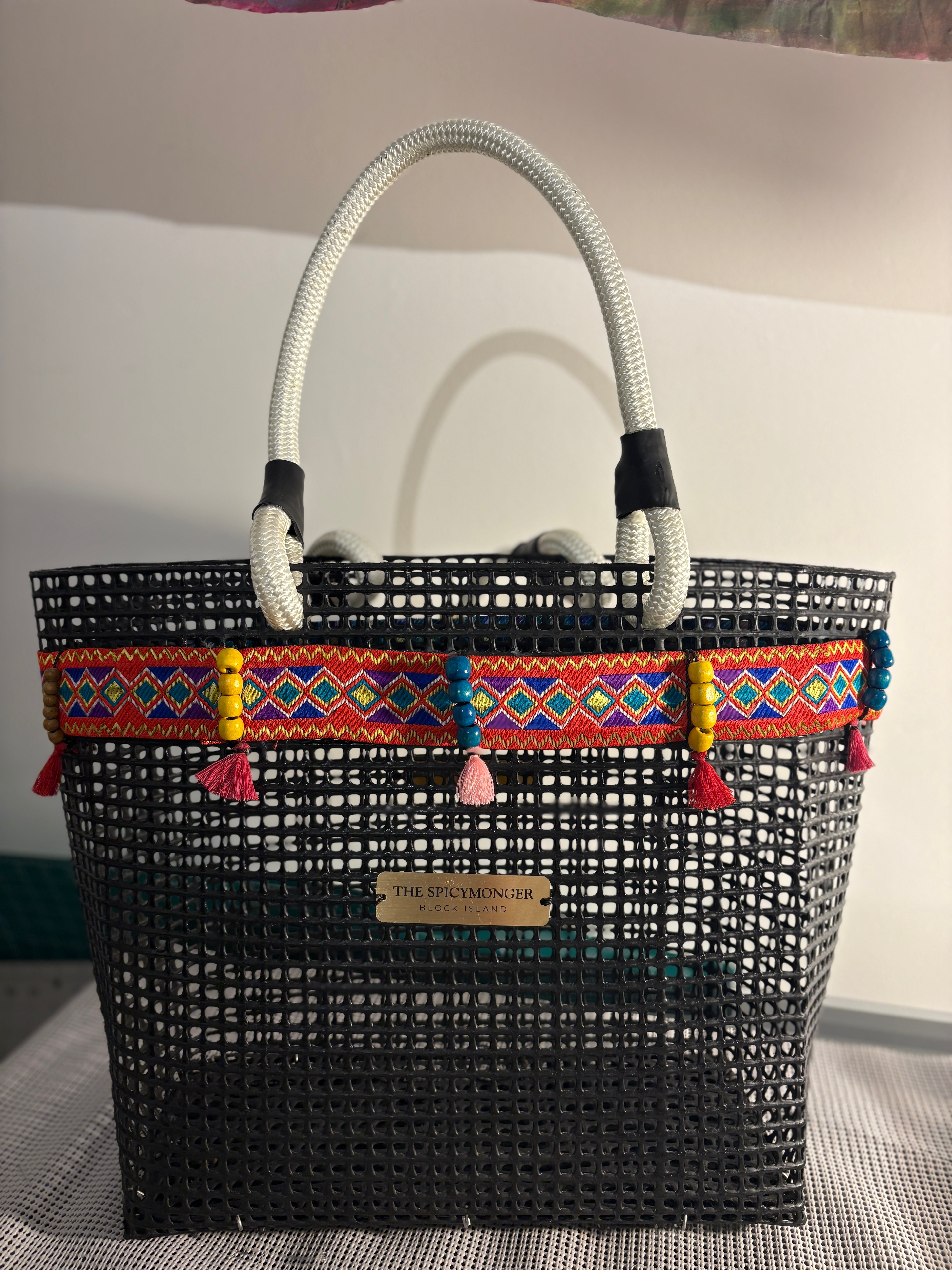 Coastal Handbag Crafted from Recycled Oyster Mesh: Baja Babe Pattern