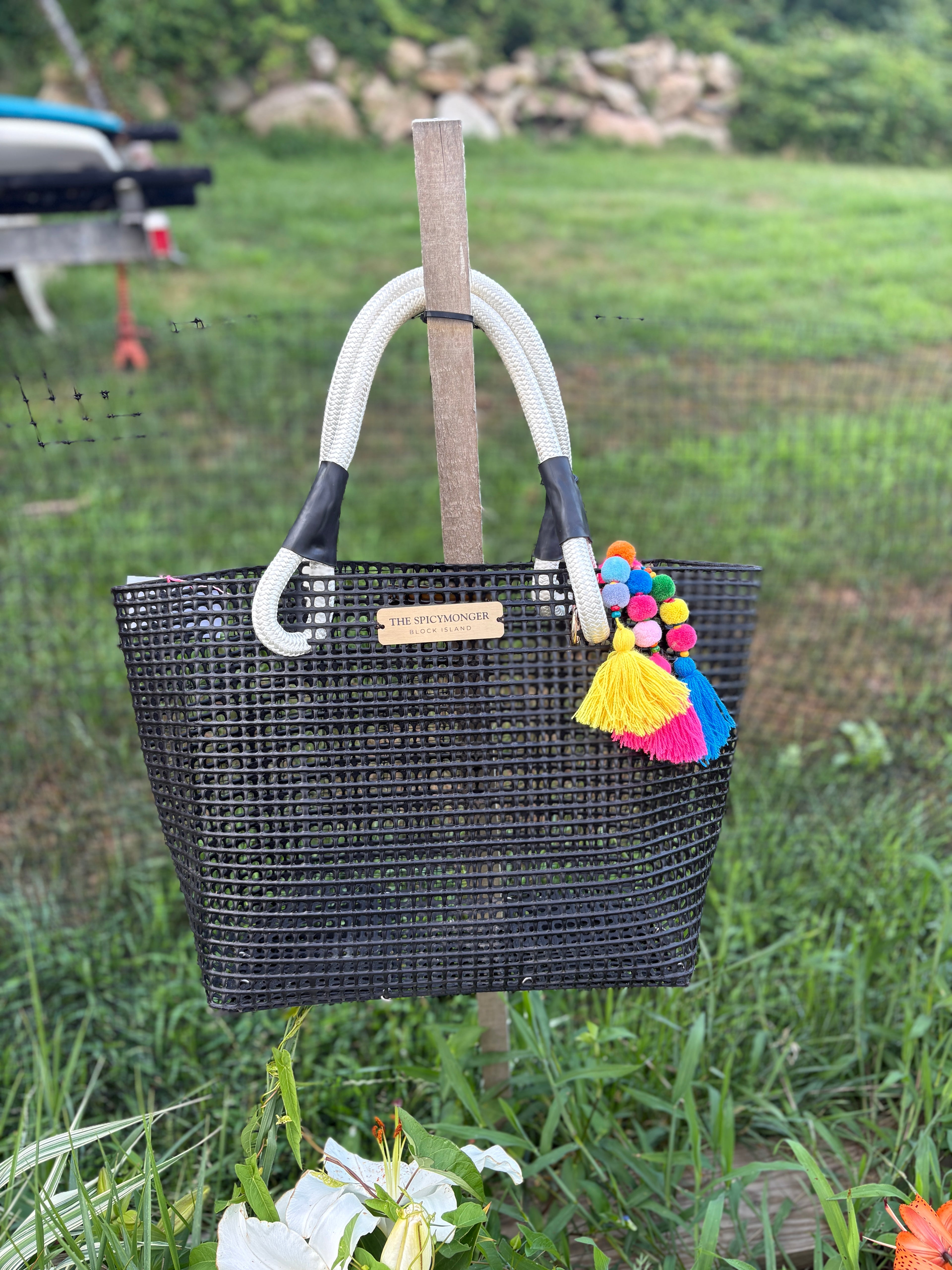 Coastal Handbag Crafted from Recycled Oyster Mesh: Candace Beach Tote