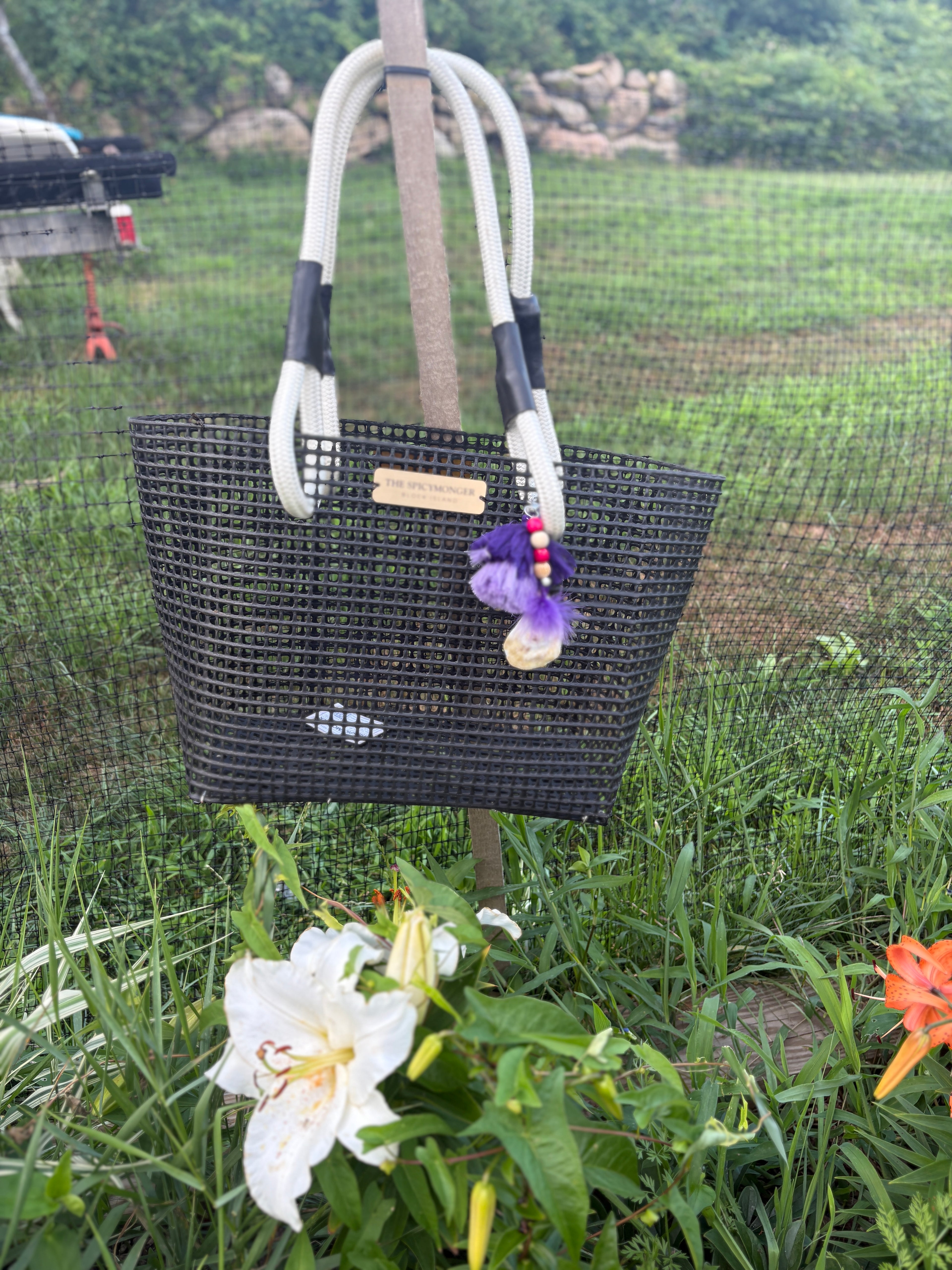 Coastal Handbag Crafted from Recycled Oyster Mesh: Candace Beach Tote