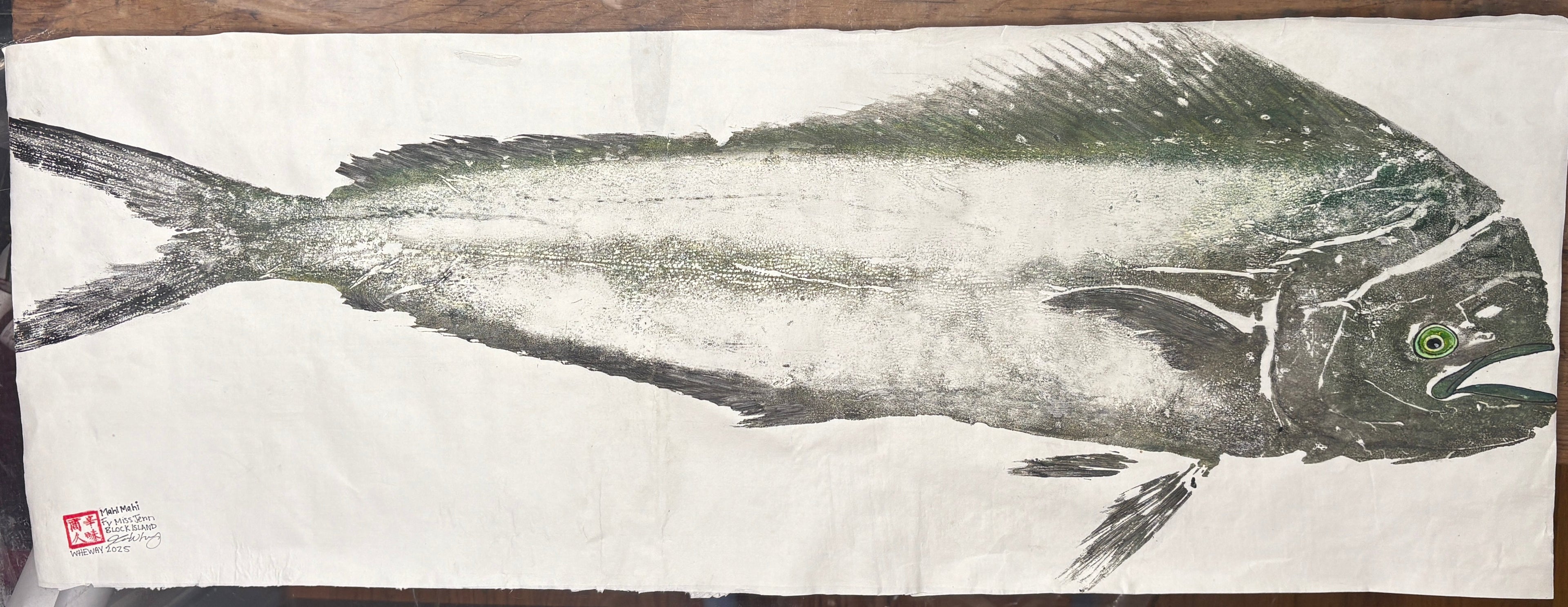 Original Mahi Mahi Gyotaku