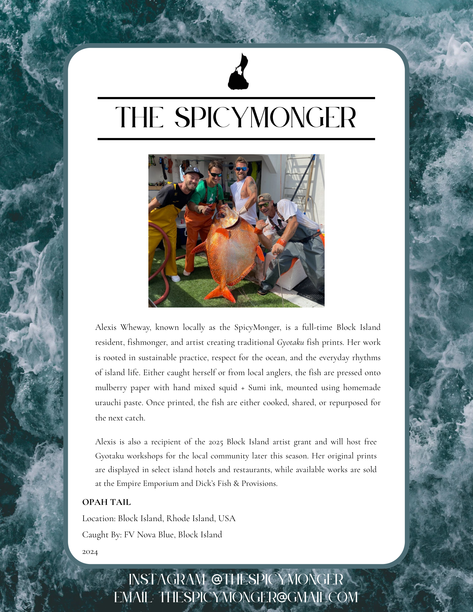 ORIGINAL OPAH TAIL GYOTAKU FRAMED