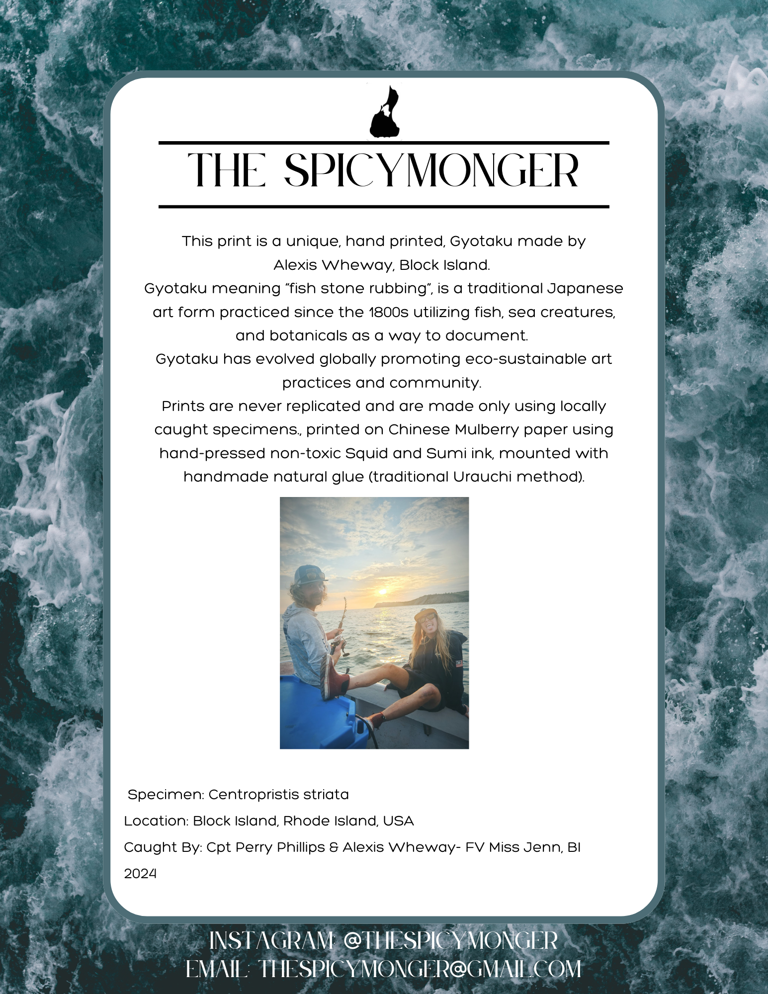 Black Sea Bass Gyotaku