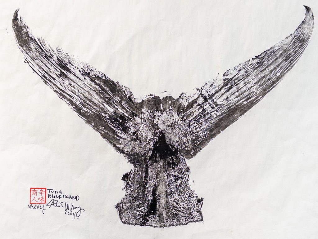 Yellowfin Tuna tail Gyotaku